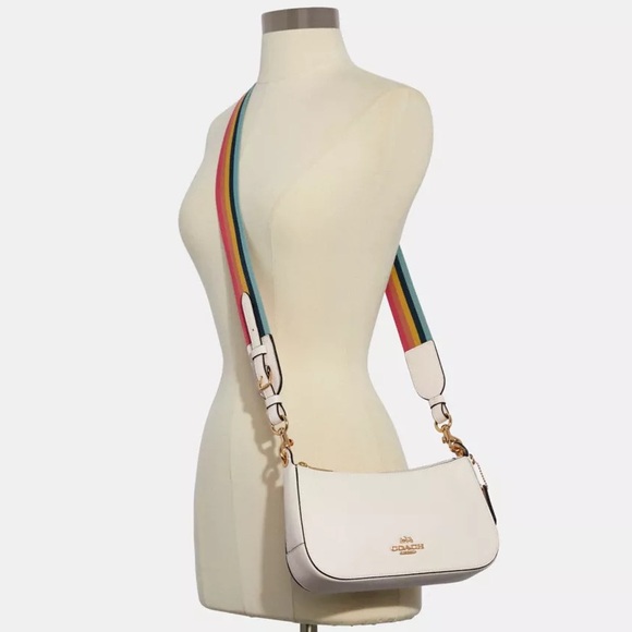 COACH JES BAGUETTE CROSSBODY PURSE W/RAINBOW STRAP & GOLD HARDWARE #C7265 - Picture 16 of 16
